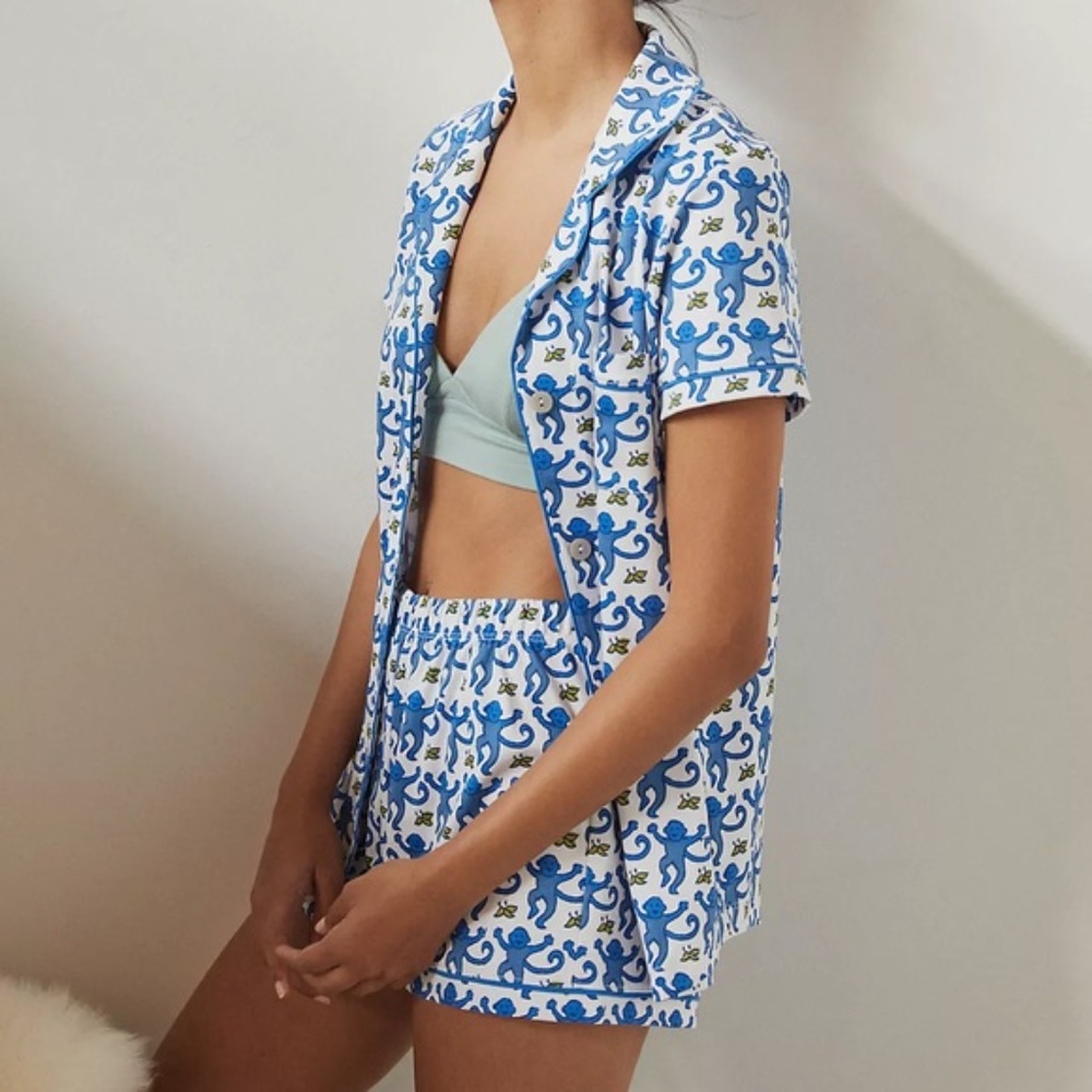 Roberta Roller Rabbit Monkey Polo Pajamas Size Medium NWT